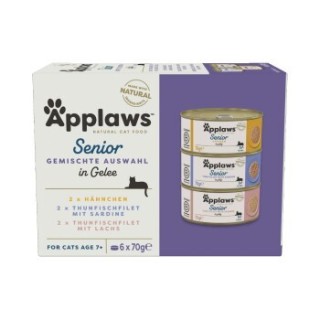 Applaws Nassfutter Katze Senior Multipack in Gelee 6x70 g