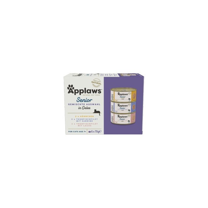 Applaws Nassfutter Katze Senior Multipack in Gelee 6x70 g