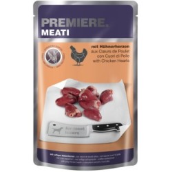 PREMIERE Meati Nassfutter Hund Adult, Hühnerherzen 5x500 g