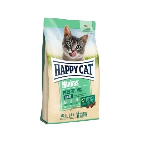 HAPPY CAT Minkas Trockenfutter Katze Adult, Perfect Mix, Geflügel, Fisch & Lamm 2x10 kg