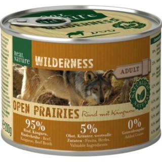 REAL NATURE WILDERNESS Adult Open Prairies, Rind mit Känguru 6x200 g