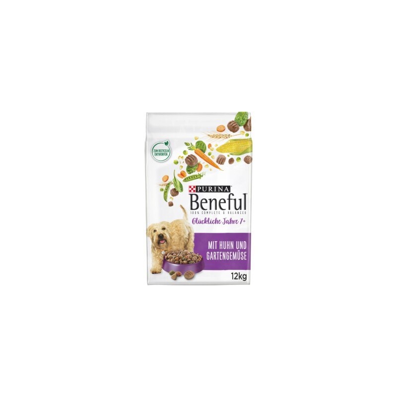 Beneful Purina Glückliche Jahre 7+ mit Huhn und Gartengemüse 12 kg