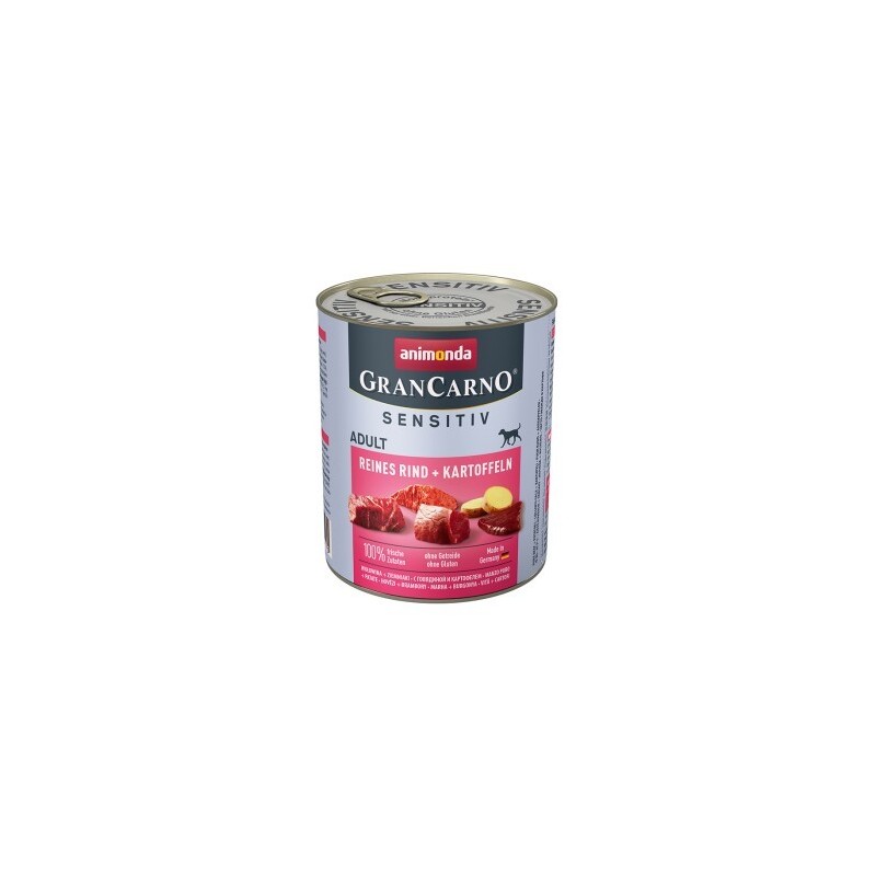 animonda GranCarno Sensitiv Nassfutter Hund Adult, Rind und Kartoffel 6x800 g