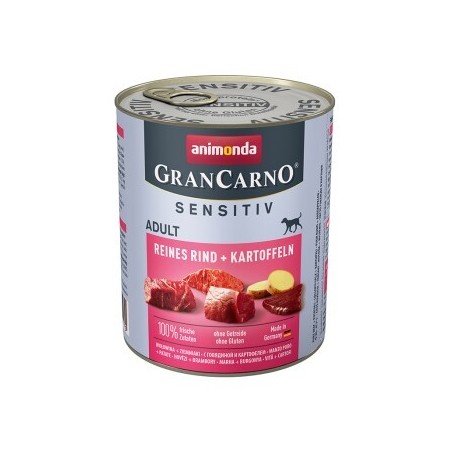 animonda GranCarno Sensitiv Nassfutter Hund Adult, Rind und Kartoffel 6x800 g