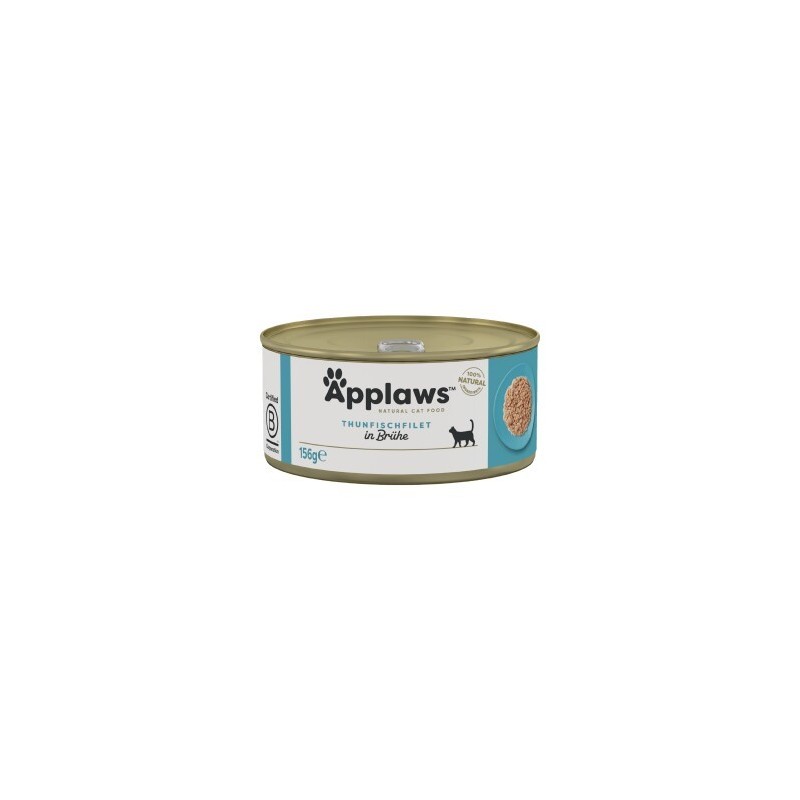 Applaws Nassfutter Katze Adult in Brühe Thunfischfilet 24x156 g