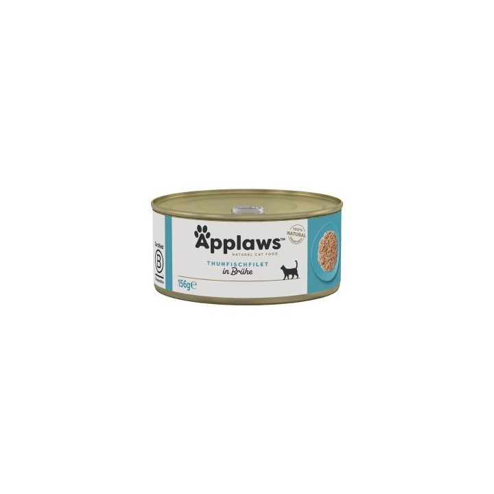 Applaws Nassfutter Katze Adult in Brühe Thunfischfilet 24x156 g