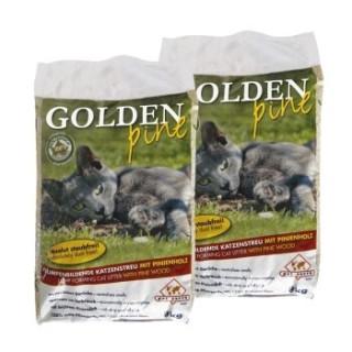 Golden Pine Katzenstreu aus Pinienholz 2x8 kg
