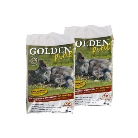 Golden Pine Katzenstreu aus Pinienholz 2x8 kg