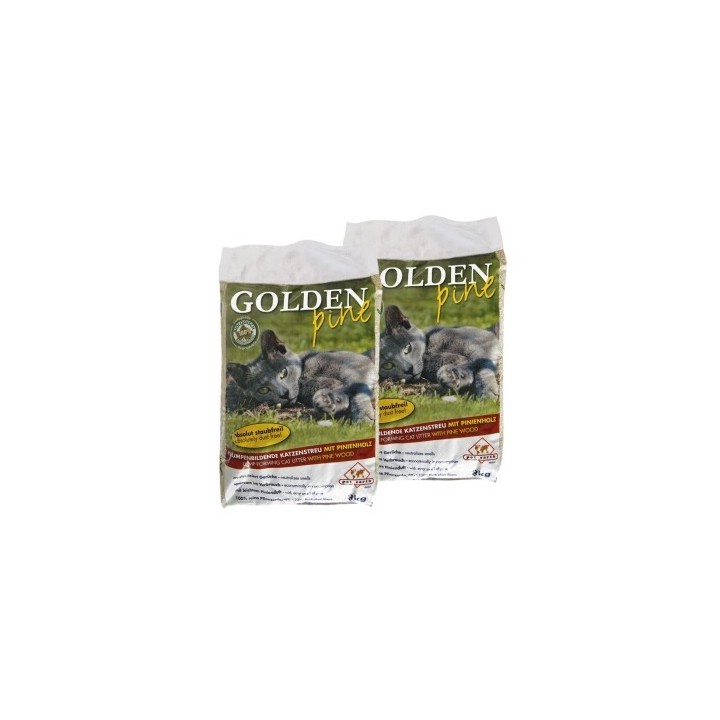 Golden Pine Katzenstreu aus Pinienholz 2x8 kg