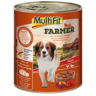 MultiFit Farmer Adult 6x800g Huhn mit Entenherzen