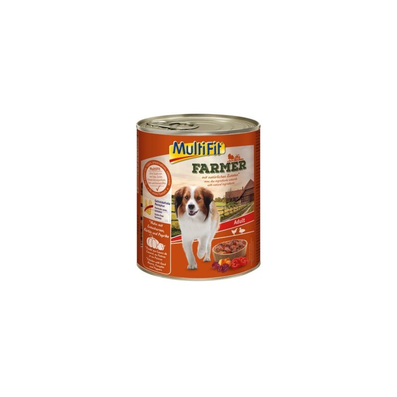 MultiFit Farmer Adult 6x800g Huhn mit Entenherzen