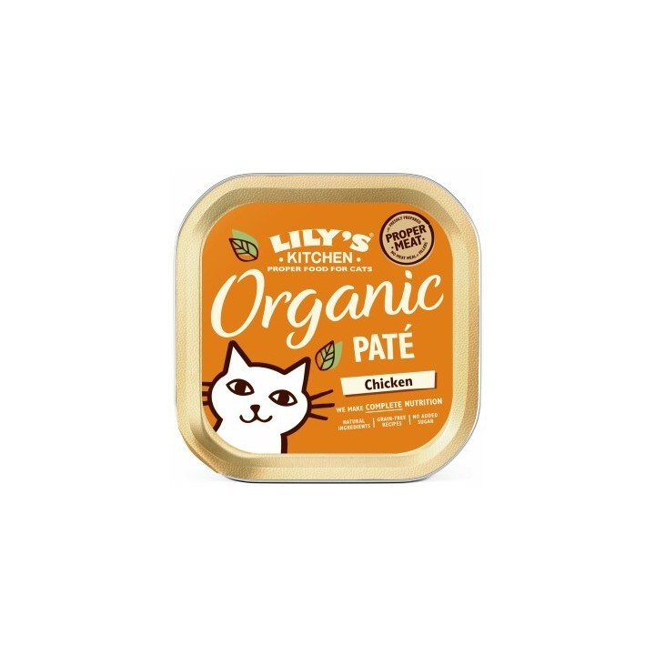 LILY'S KITCHEN Nassfutter Katze Adult Organic Patè Huhn 19x85 g