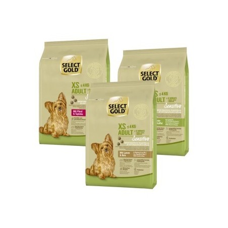 SELECT GOLD Sensitive XS Adult Probierpaket 3x1kg