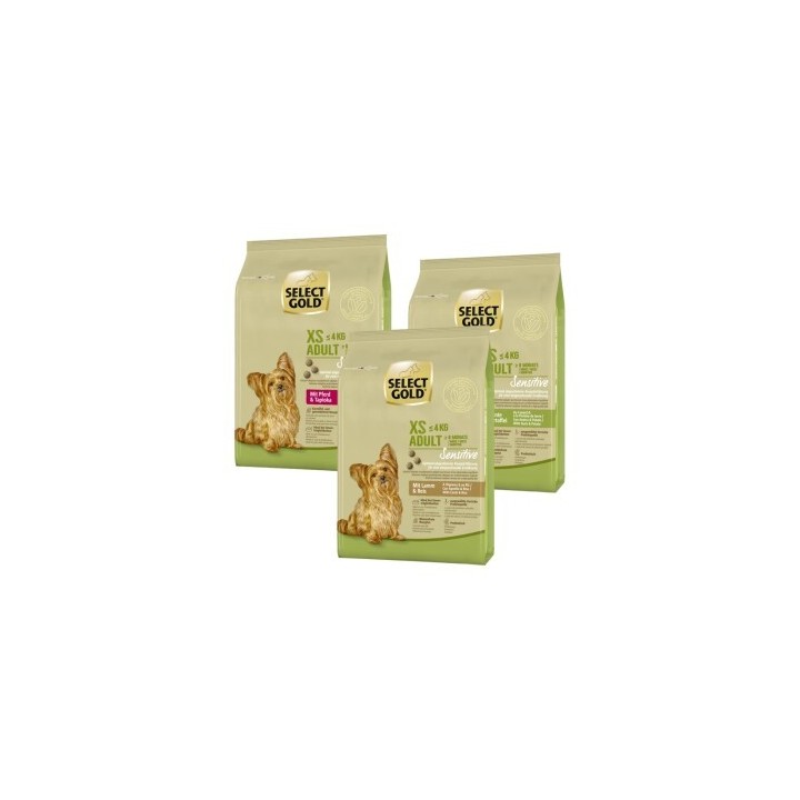 SELECT GOLD Sensitive XS Adult Probierpaket 3x1kg
