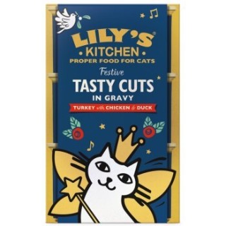 LILY'S KITCHEN Nassfutter Katze Adut Tasty Cuts X-mas Trio 3x85g
