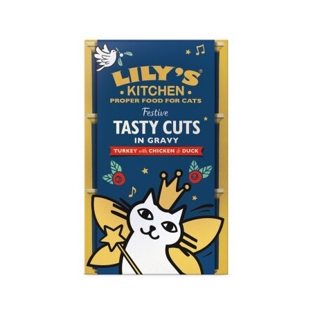 LILY'S KITCHEN Nassfutter Katze Adut Tasty Cuts X-mas Trio 3x85g