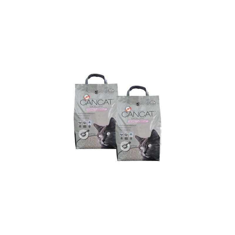 Agros Trading Agros CANCAT excellent Klumpstreu mit Babypuderduft 2x8 kg