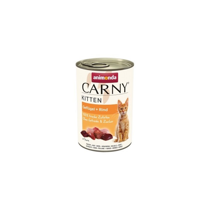 animonda Carny Nassfutter Katze Kitten Geflügel und Rind 12x400 g