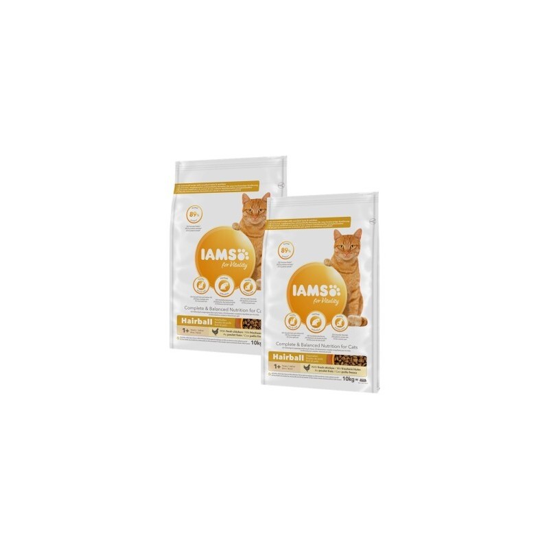 IAMS Vitality Adult Hairball Huhn 2x10 kg