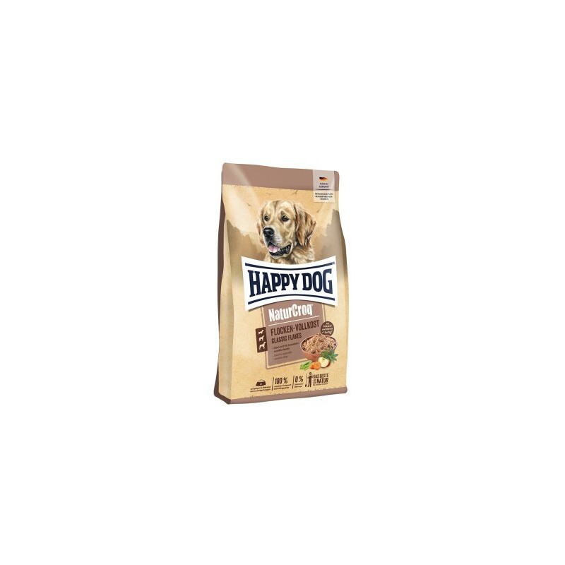 HAPPY DOG NaturCroq Trockenfutter Hund Adult, Flocken Vollkost 1,5 kg