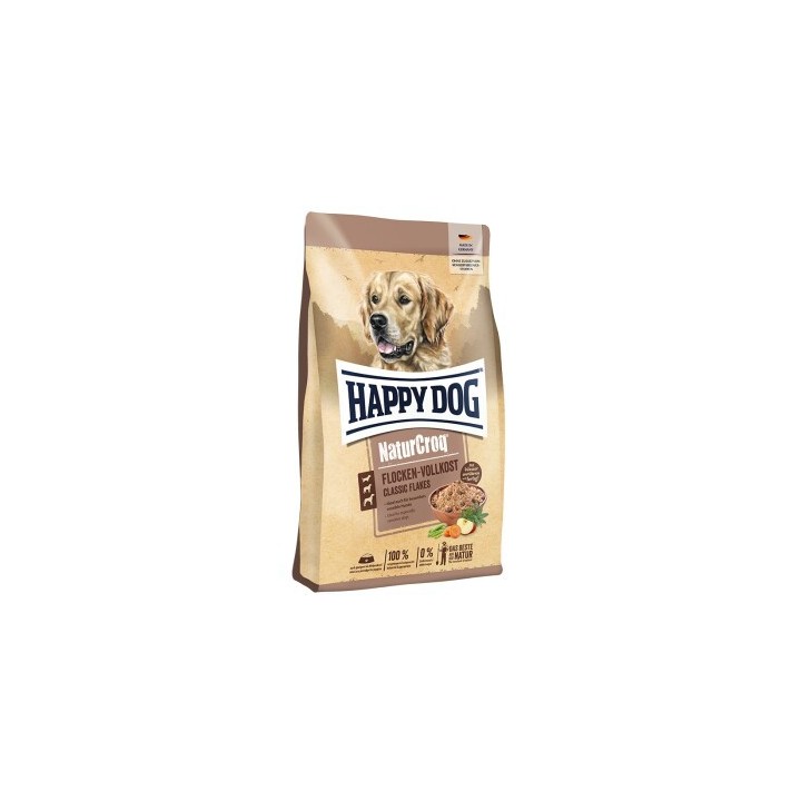 HAPPY DOG NaturCroq Trockenfutter Hund Adult, Flocken Vollkost 1,5 kg
