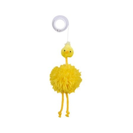 Trixie Huhn am Gummiband, Plüsch, Katzenminze 20cm