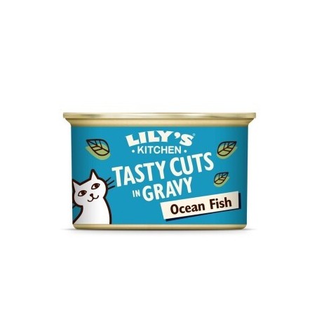 LILY'S KITCHEN Nassfutter Katze Adult Tasty Cuts in Sauce Meeresfisch 24x85 g