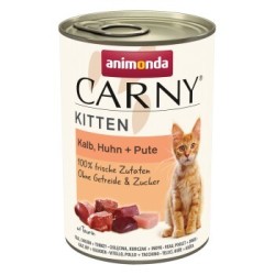 animonda Carny Nassfutter Katze Kitten Kalb, Huhn und Pute 12x400 g