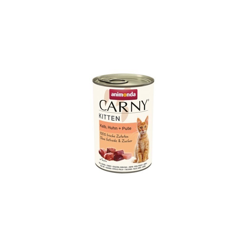 animonda Carny Nassfutter Katze Kitten Kalb, Huhn und Pute 12x400 g
