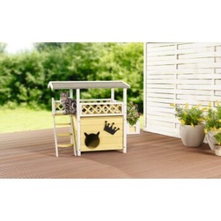 AniOne Katzenlodge mit Blumenkasten