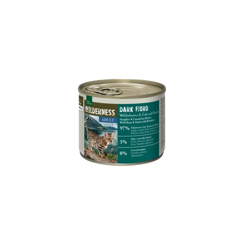 REAL NATURE WILDERNESS Adult Dark Fjord, Wildschwein mit Ente und Rentier 12x200 g