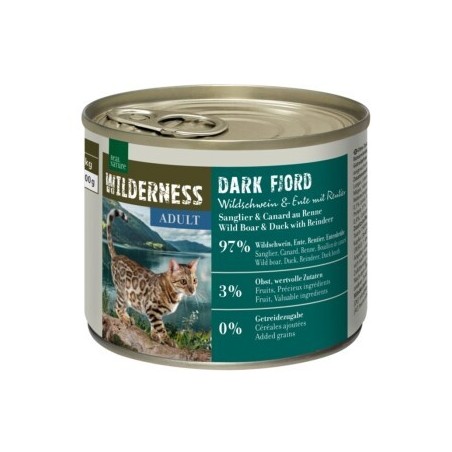 REAL NATURE WILDERNESS Adult Dark Fjord, Wildschwein mit Ente und Rentier 12x200 g