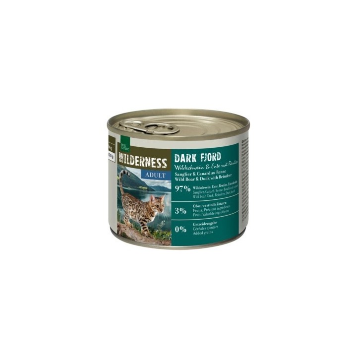 REAL NATURE WILDERNESS Adult Dark Fjord, Wildschwein mit Ente und Rentier 12x200 g