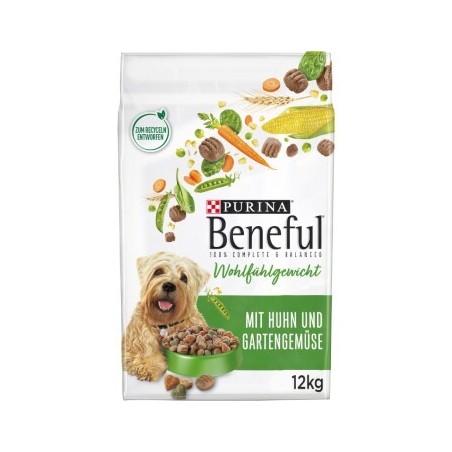 Beneful Purina Wohlfühlgewicht mit Huhn und Gartengemüse 2x12 kg