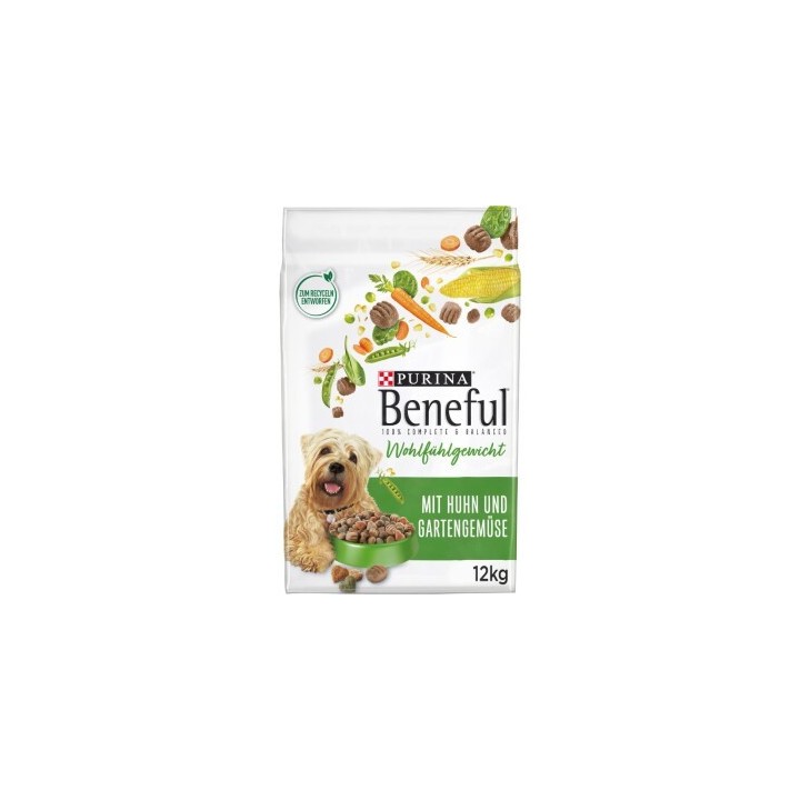 Beneful Purina Wohlfühlgewicht mit Huhn und Gartengemüse 2x12 kg