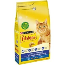 FRISKIES Für sterilisierte Katzen Mit Lachs und Gemüse – 4KG