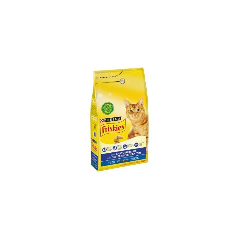 FRISKIES Für sterilisierte Katzen Mit Lachs und Gemüse – 4KG