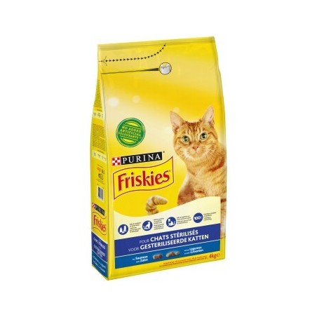 FRISKIES Für sterilisierte Katzen Mit Lachs und Gemüse – 4KG