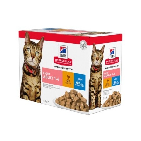 Hill's SCIENCE PLAN Light Adult Multipack Huhn 12x85 g