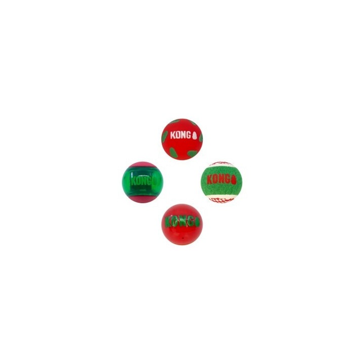 KONG Holiday Occasions Balls 4 Stk. Medium