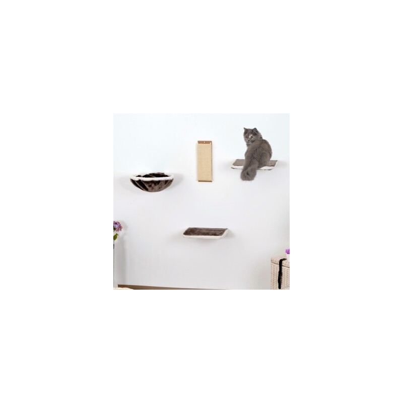 Rohrschneider ® Katzen-Kletterwand 4-teilig grau