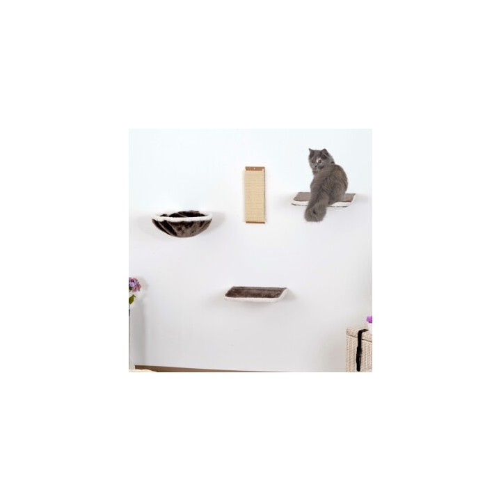 Rohrschneider ® Katzen-Kletterwand 4-teilig grau