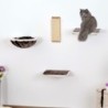 Rohrschneider ® Katzen-Kletterwand 4-teilig grau