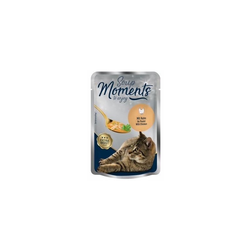 MOMENTS Soup Nassfutter Katze Adult, Huhn 48x40 g