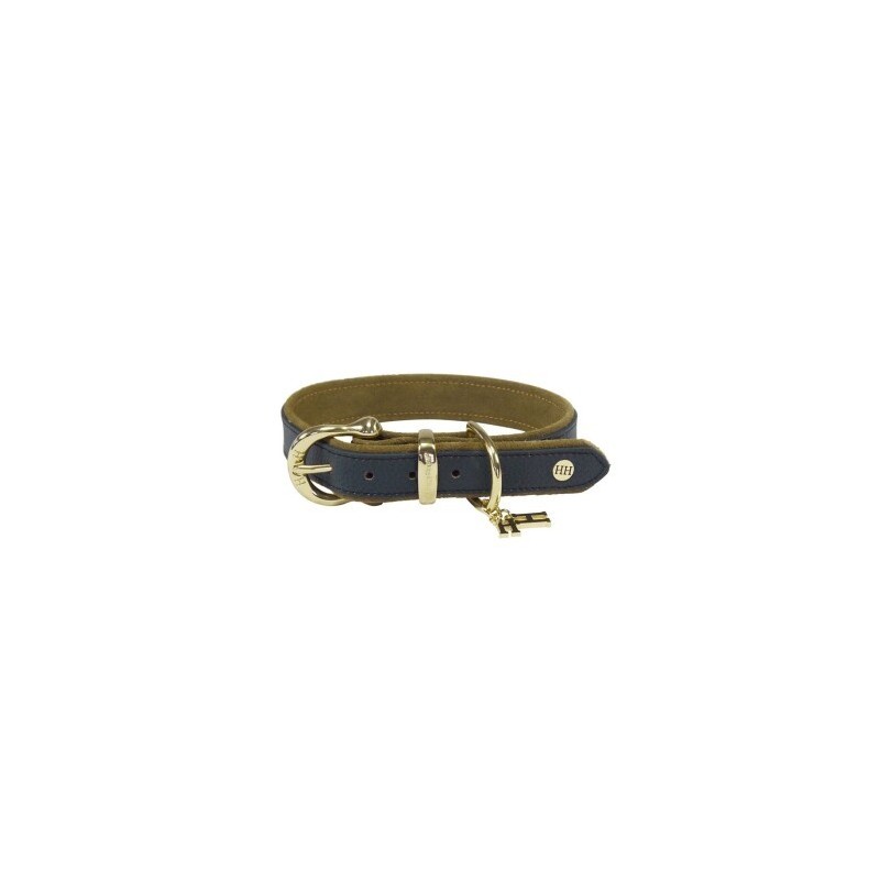 Happy House Halsband Sattelleder Basic blau XXL