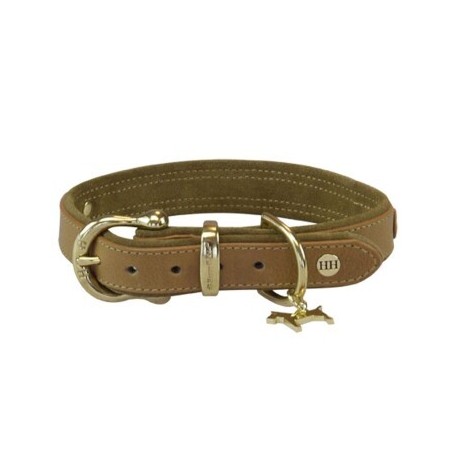 Happy House Halsband Sattelleder Luxus beige XXL