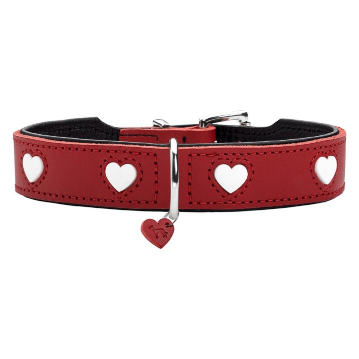 HUNTER Halsband Love, rot - Größe 47: 38 - 44 cm Halsumfang