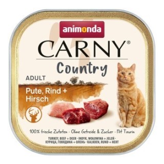 animonda Carny Nassfutter Katze Adult Country Pute, Rind, Hirsch 64x100 g