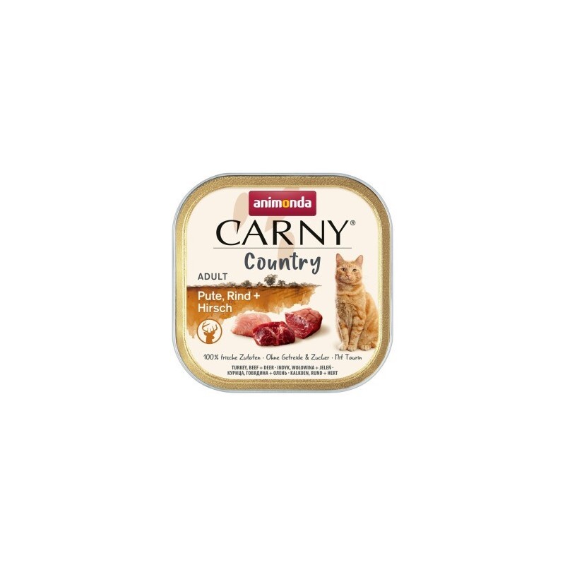 animonda Carny Nassfutter Katze Adult Country Pute, Rind, Hirsch 64x100 g