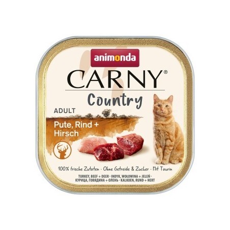 animonda Carny Nassfutter Katze Adult Country Pute, Rind, Hirsch 64x100 g
